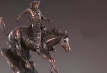 Hegseth Cowboy Statue Gift Held