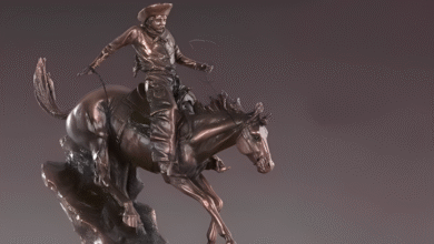 Hegseth Cowboy Statue Gift Held