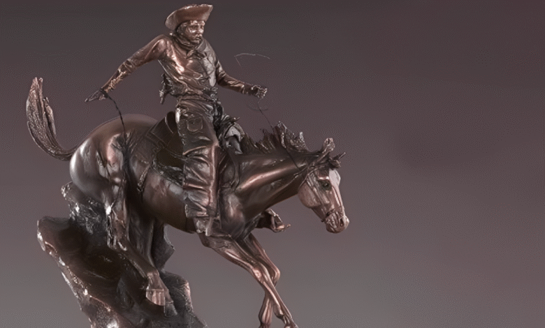 Hegseth Cowboy Statue Gift Held